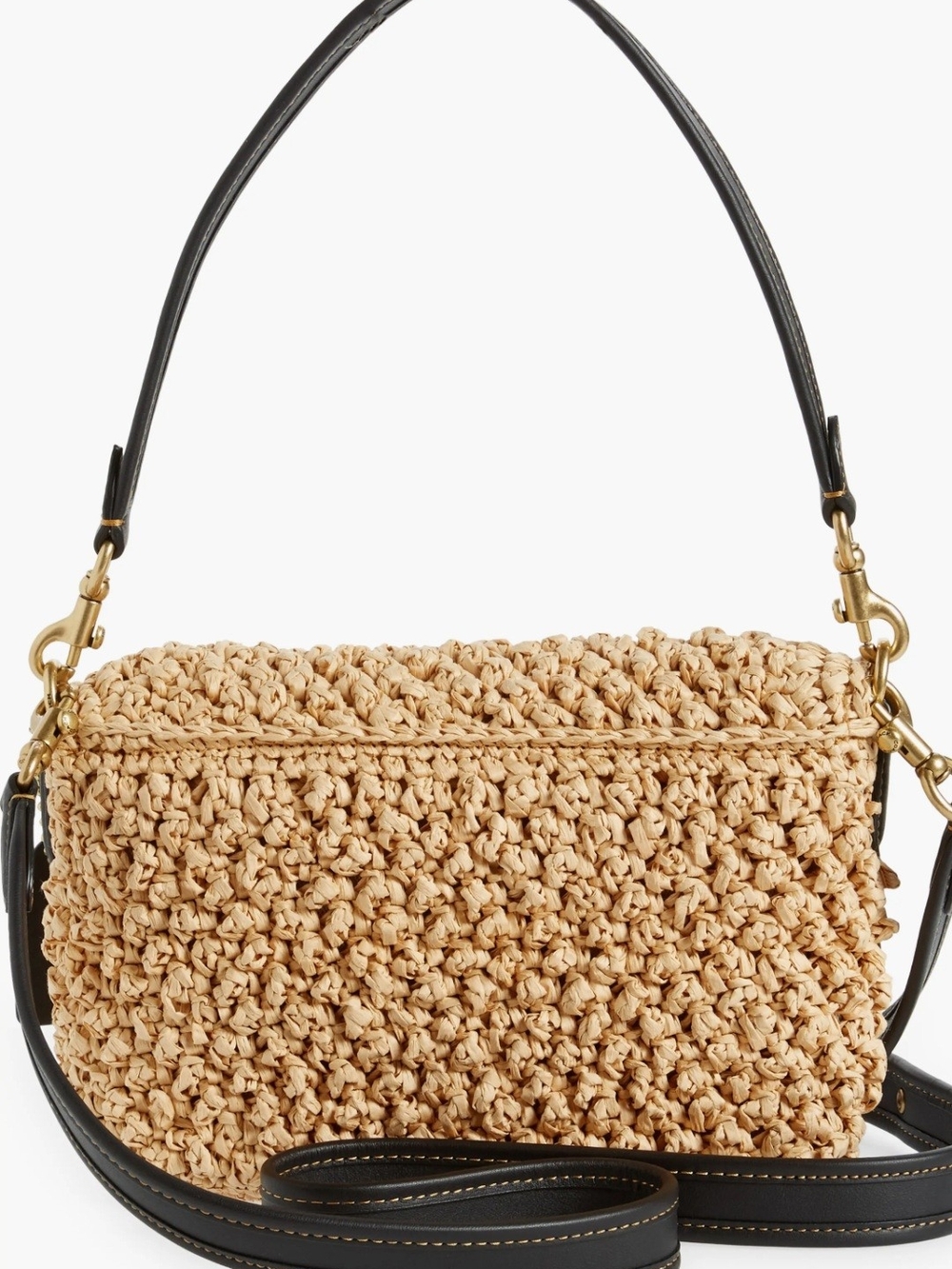 Coach Soft Tabby Shoulder Bag in woven straw - Picture 6 of 17